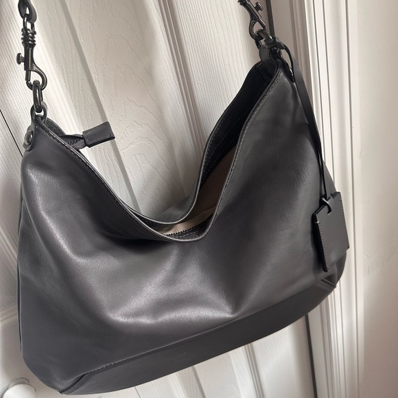 IACUCCI Leather Shoulder Bag Patchwork in Gray - Picture 8 of 13